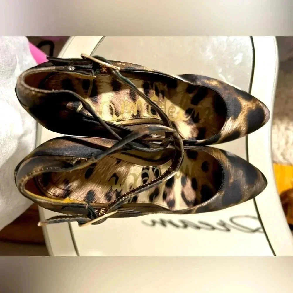 Gently Worn San Edelman Quinn Animal Print Pumps, Size 6